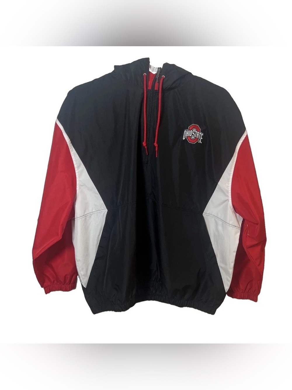 Champion Black, Red & White Ohio State Windbreaker